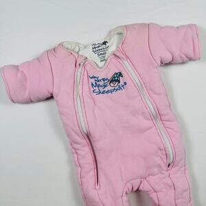 Baby Merlin's Magic Sleep Suit Pink 100% Cotton Very Thick Sz Small 3-6 mo